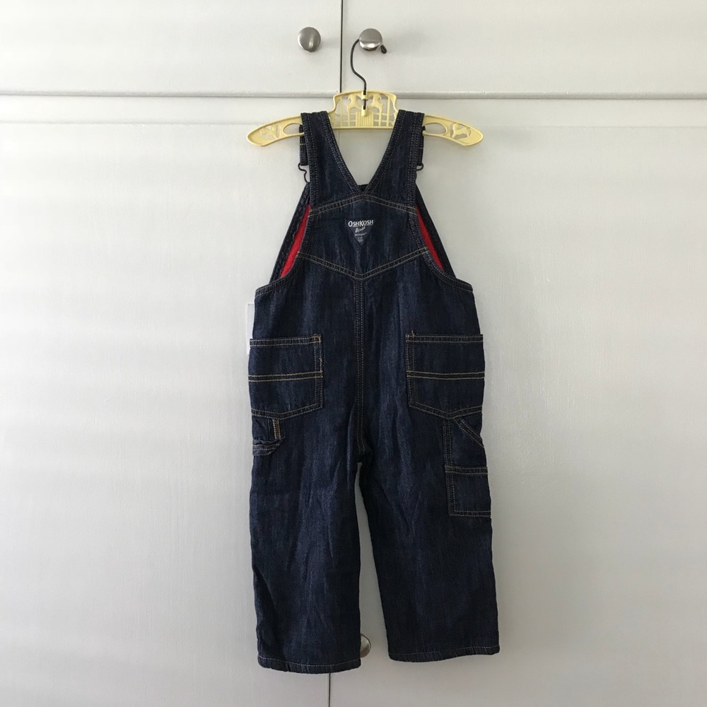 NWT - OshKosh B’gosh Toddler Fleece Lined Overalls - Picture 2 of 5